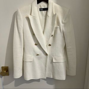 White Zara Blazer size medium